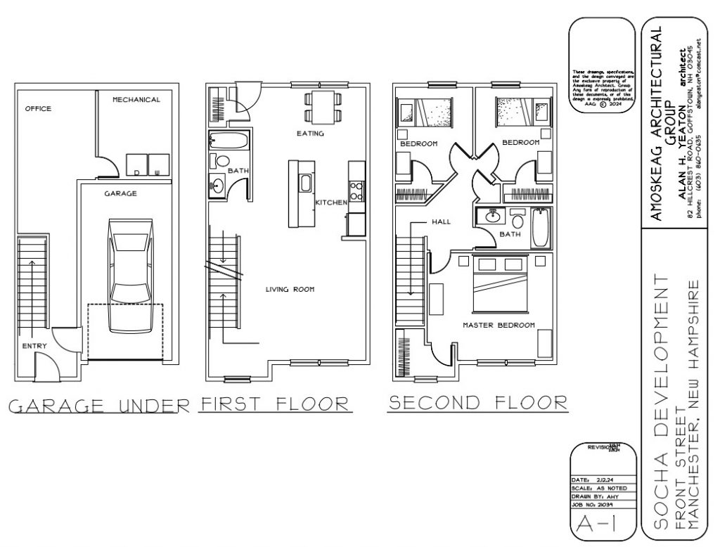The Saddle Rock Way townhouse community offers three-bedroom, two full bathroom floor plans.