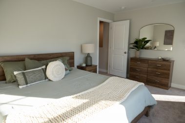 Master Bedroom of a 3 Bedroom Unit in the Saddle Rock Way, a high-end townhouse community by Socha Companies in Manchester NH