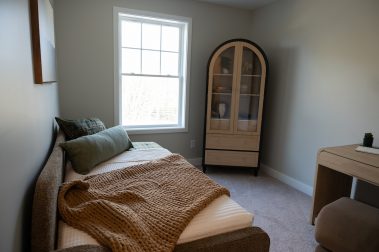 Bedroom of a 3 Bedroom Unit in the Saddle Rock Way, a high-end townhouse community by Socha Companies in Manchester NH